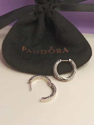 Pendientes Pandora Aro Circonitas Plata