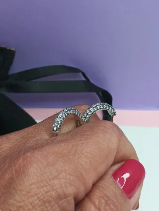 Pendientes Pandora Aro Circonitas Plata