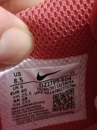 T40 Nike Cortez Rosa y Rojo