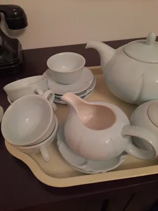 Juego de té y café Pórtico porcelana