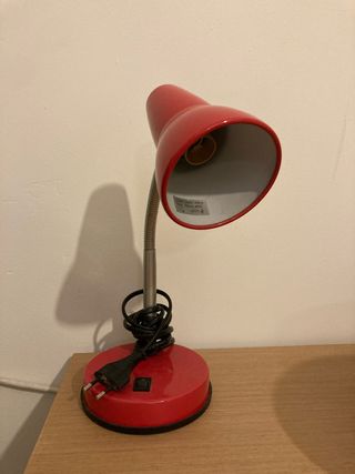 Flexo de mesa rojo