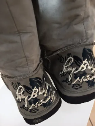 Stivaletti Replay grigi con pelliccia sintetica Tg