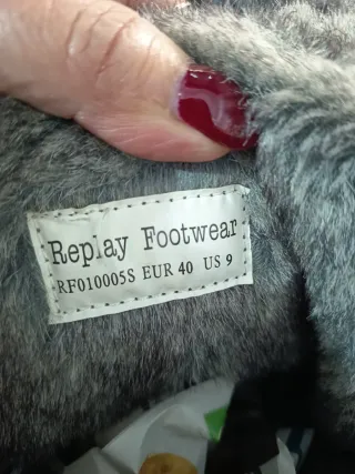 Stivaletti Replay grigi con pelliccia sintetica Tg