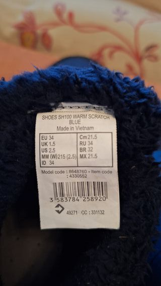 scarponcini trekking doposci quechua 34