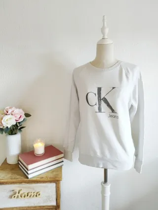 Sudadera blanca Calvin Klein M