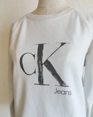 Sudadera blanca Calvin Klein M