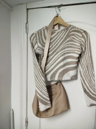 Jersey de lana con estampado cebra