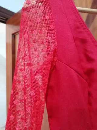 Traje de Flamenca Rojo medidas 90-65-90, largo 150