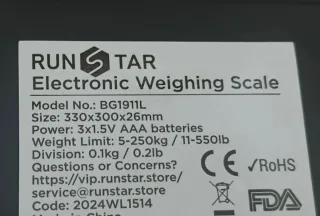 Bilancia Pesapersone Digitale RunStar Nera