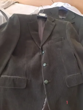 Chaqueta americana hombre marrón/verde