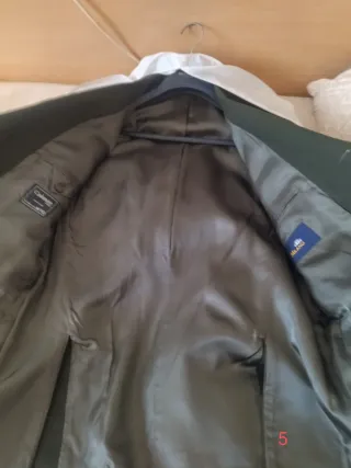 Chaqueta americana hombre marrón/verde