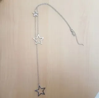 Collar largo de Sfera estrellas plateado