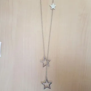 Collar largo de Sfera estrellas plateado