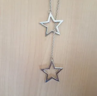 Collar largo de Sfera estrellas plateado