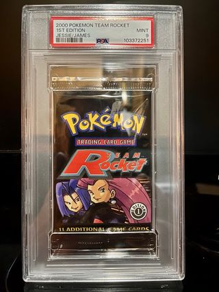 Bustina Pokémon Team Rocket 1st Ed PSA 9