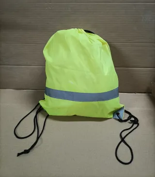 Mochila Saco Amarilla Reflectante.
