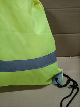 Mochila Saco Amarilla Reflectante.