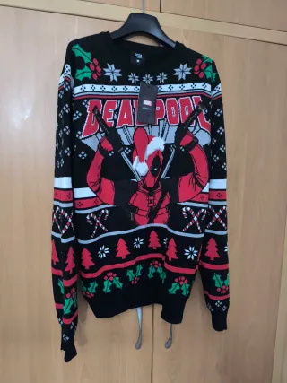 Jersey Navideño Deadpool Marvel Talla M