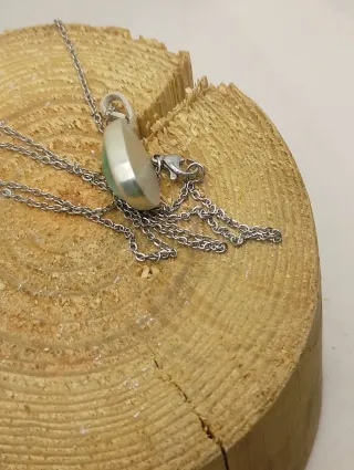 Colgante Plata y Jade Ovalado