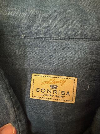 Camisa tejana suave SONRISA azul