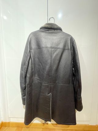 Chaquetón Piel Prada Talla 50 Negro