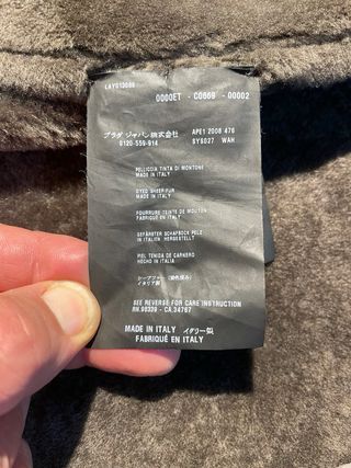 Chaquetón Piel Prada Talla 50 Negro