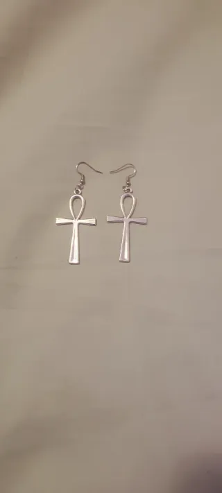 Pendientes Llave de la Vida Plata