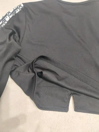 Top corto elástico de manga larga t. S/M, cropped