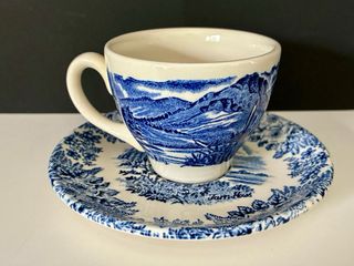 🇬🇧 Set 6 Tazas y Platos Porcelana Inglesa