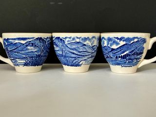 🇬🇧 Set 6 Tazas y Platos Porcelana Inglesa