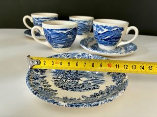🇬🇧 Set 6 Tazas y Platos Porcelana Inglesa