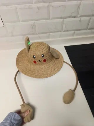 Gorro de paja con orejas y brazos