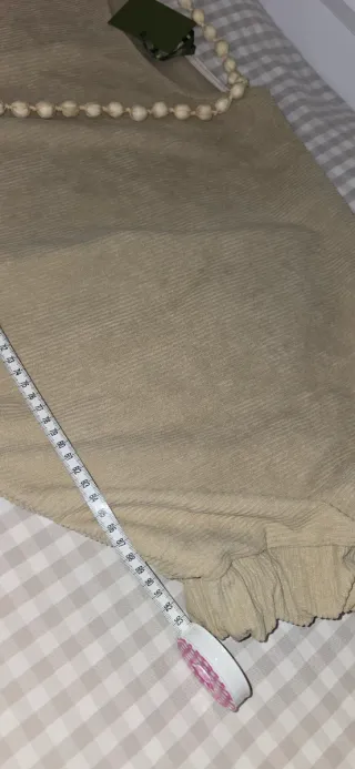 Conjunto pana crema falda y top