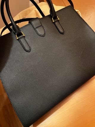 Bolso Piel Ralph Lauren Negro Dorado
