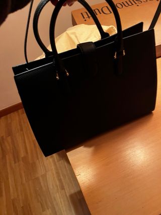 Bolso Piel Ralph Lauren Negro Dorado