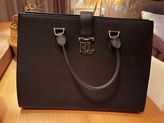 Bolso Piel Ralph Lauren Negro Dorado