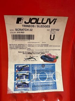 Trineo JOLUVI rojo