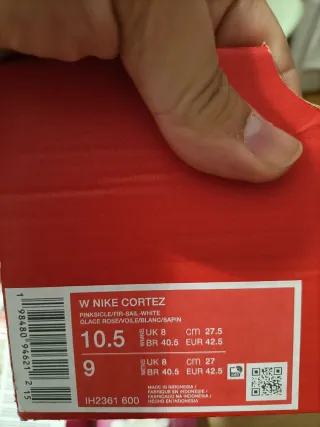 T42,5 Nike Cortez Rosa y Verde
