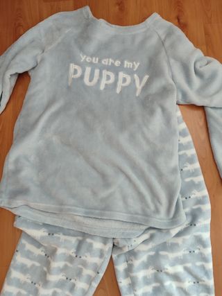 Pijama calentito mujer azul