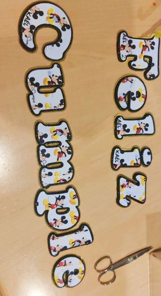 Letras Goma Eva y Cartulina Personalizadas