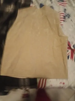 Gilet uomo similpelle beige