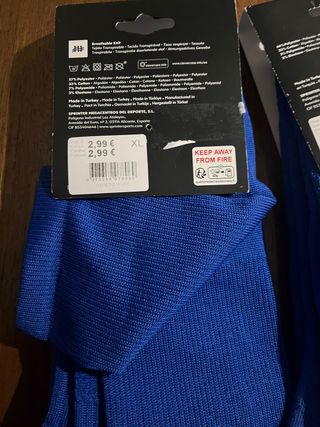 Lote 4 pares medias fútbol 43/46 azul nuevas