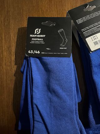 Lote 4 pares medias fútbol 43/46 azul nuevas