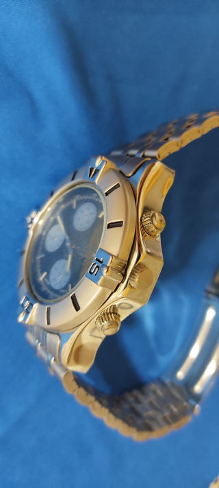 Reloj Deportivo Negro Plata