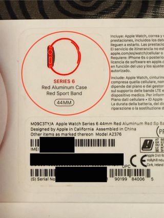Apple Watch Series 6 GPS+Cell 44mm Rojo