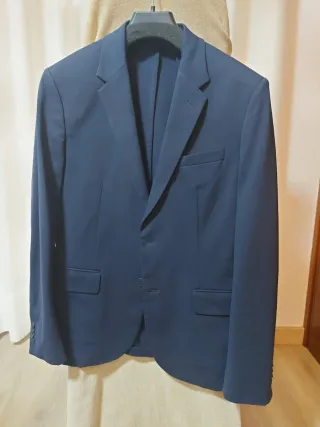 Traje juvenil azul marino pantalón y americana