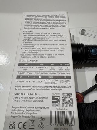 Olight Seeker 3 Pro Linterna táctica