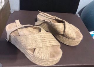 Sandalias Plataforma Beige