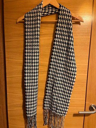 Bufanda Pata de Gallo Blanco y Negro