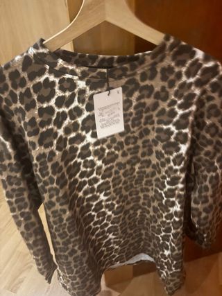 Sudadera mujer ancha estampado leopardo